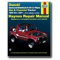 Show details of Haynes Suzuki Samurai Sidekick X-90 and Vitara Geo/Chevrolet Tracker (86 - 01) Manual (Paperback).