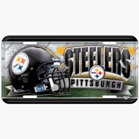 Show details of Pittsburgh Steelers Embossed Hi Definition Metal License Plate.