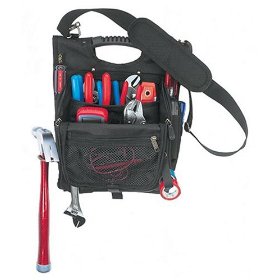 Show details of Custom LeatherCraft 1509 21-Pocket Zippered Professional Electricians Tool Pouch.