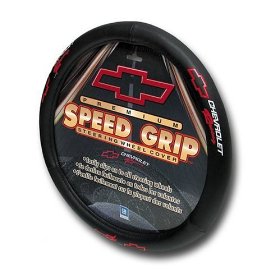 Show details of Chevy Racing Style Premium Speed Grip Steering Wheel Cover.