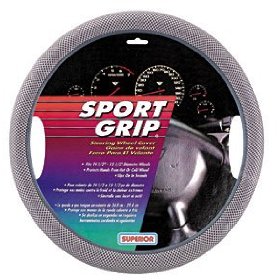 Show details of Superior 58-1140 Slip-On, Gray Mesh Steering Wheel Cover.