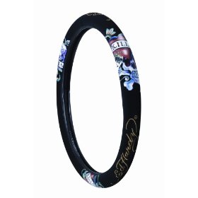 Show details of Ed Hardy "Love Kills" Steering Wheel Cover.