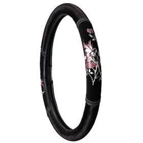 Show details of Auto Expressions "Amy Brown Rose" Smooth-Grip Steering Wheel Cover.