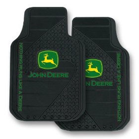 Show details of John Deere Factory Style Logo Trim-To-Fit Molded Passenger/Driver Front Floor Mats - Set of 2.