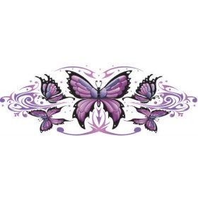 Show details of Lethal Threat Decals Purple Butterfly LT00436.