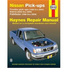 Show details of NISSAN FRONTIER PICKUP 98-04,PATHFINDER 96-04 & XTERRA 00-04 (Haynes Repair Manual) (Paperback).